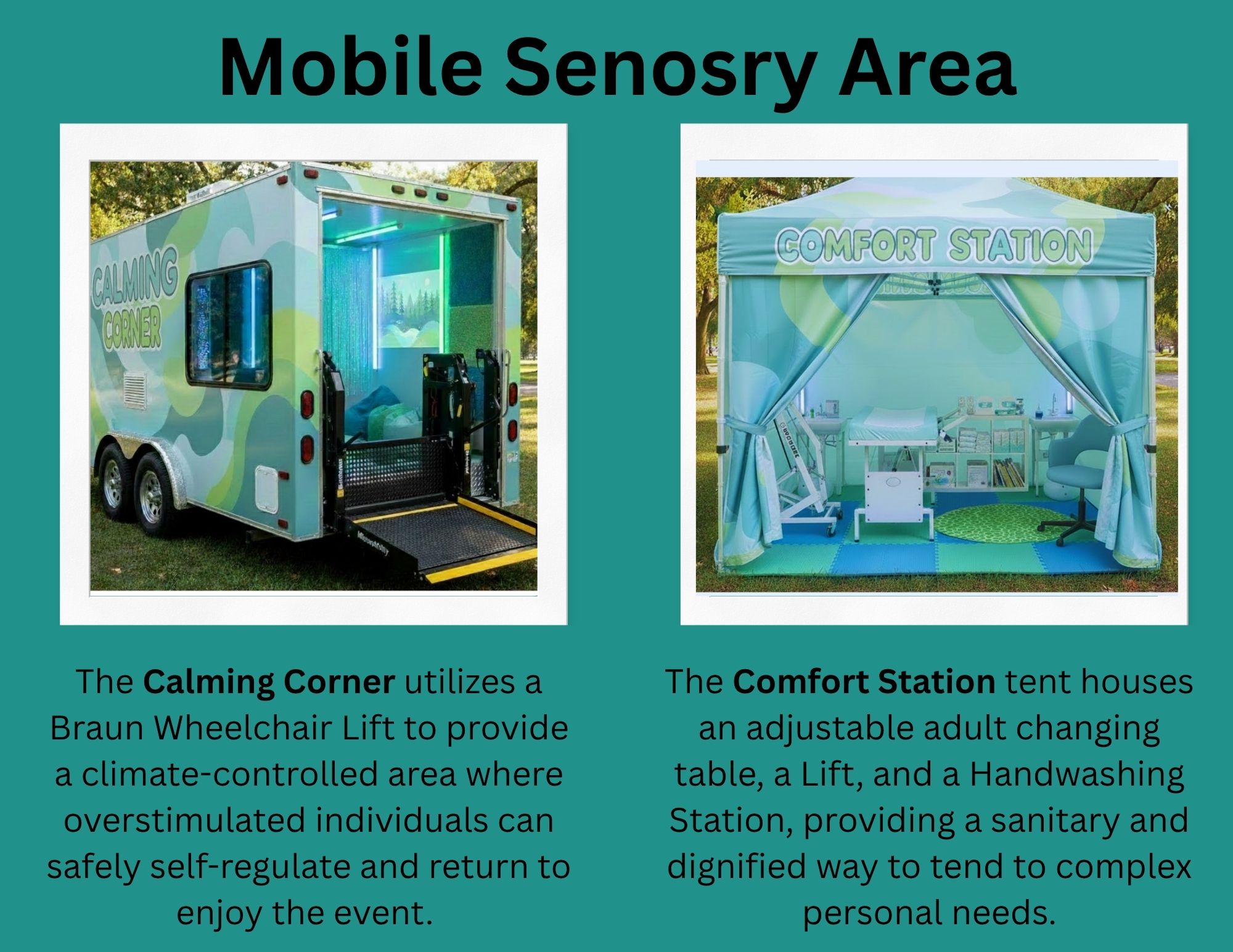 The Comfort Station and Calming Corner Mobile Sensory Area